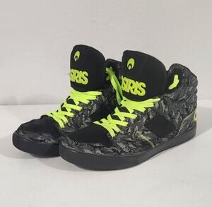 Osiris Shoes Clone Gry/Lime/Camo Size 11.5 Skater Sneakers
